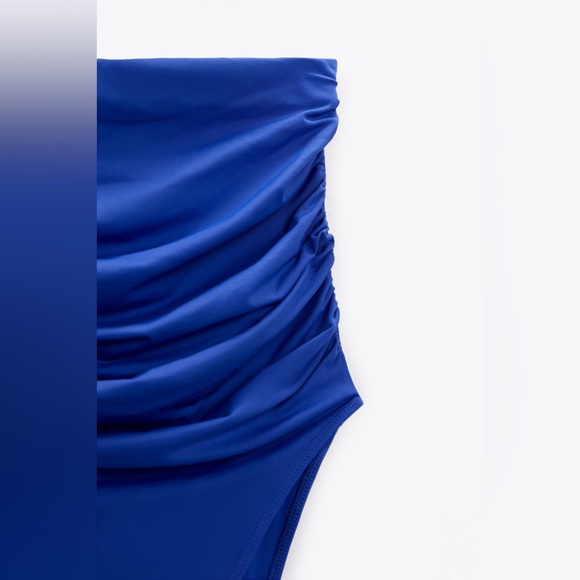 🇺🇸 NWT ZARA RUCHED STRAPLESS BODYSUIT - Picture 7 of 7